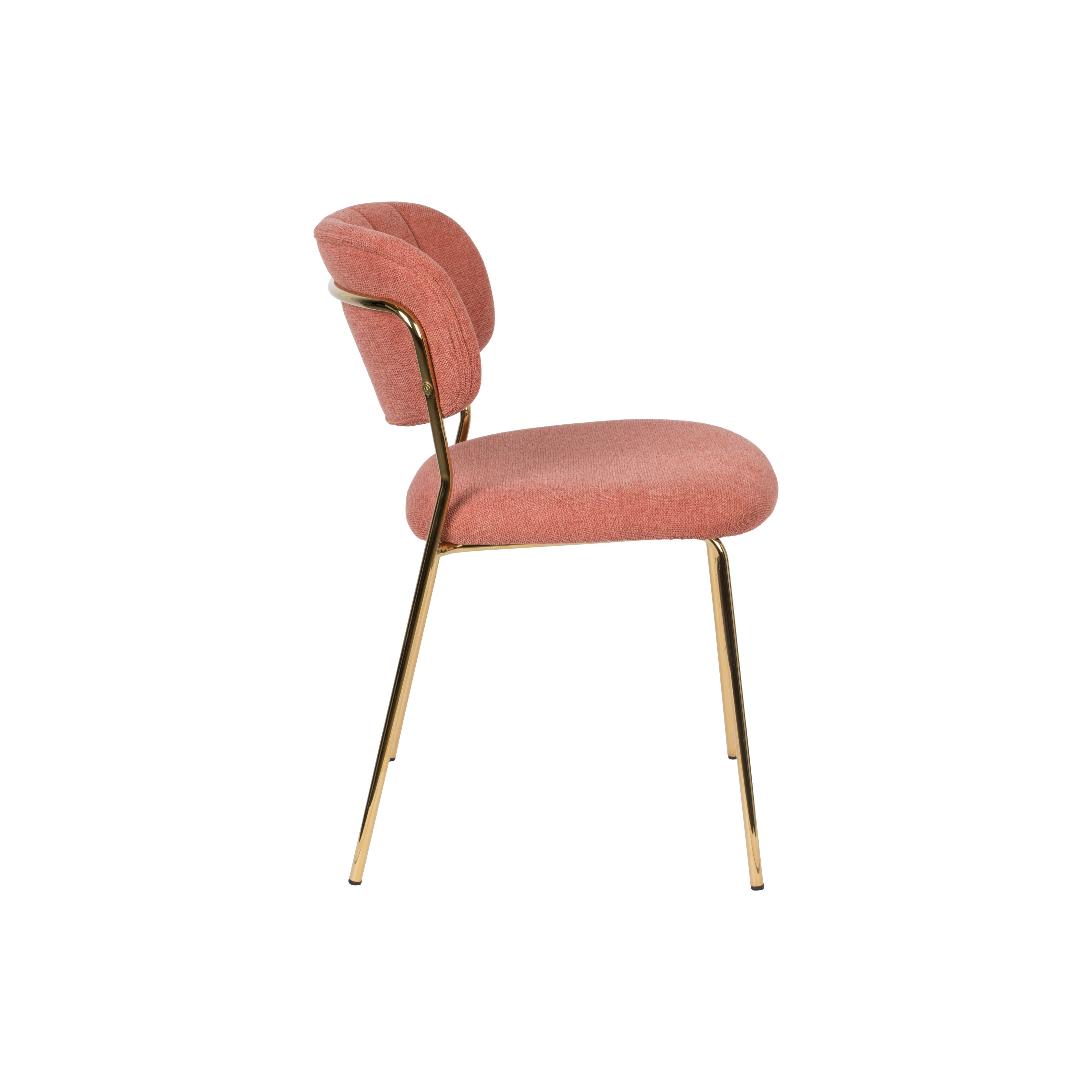 Chair jolien gold/pink | 2 pieces