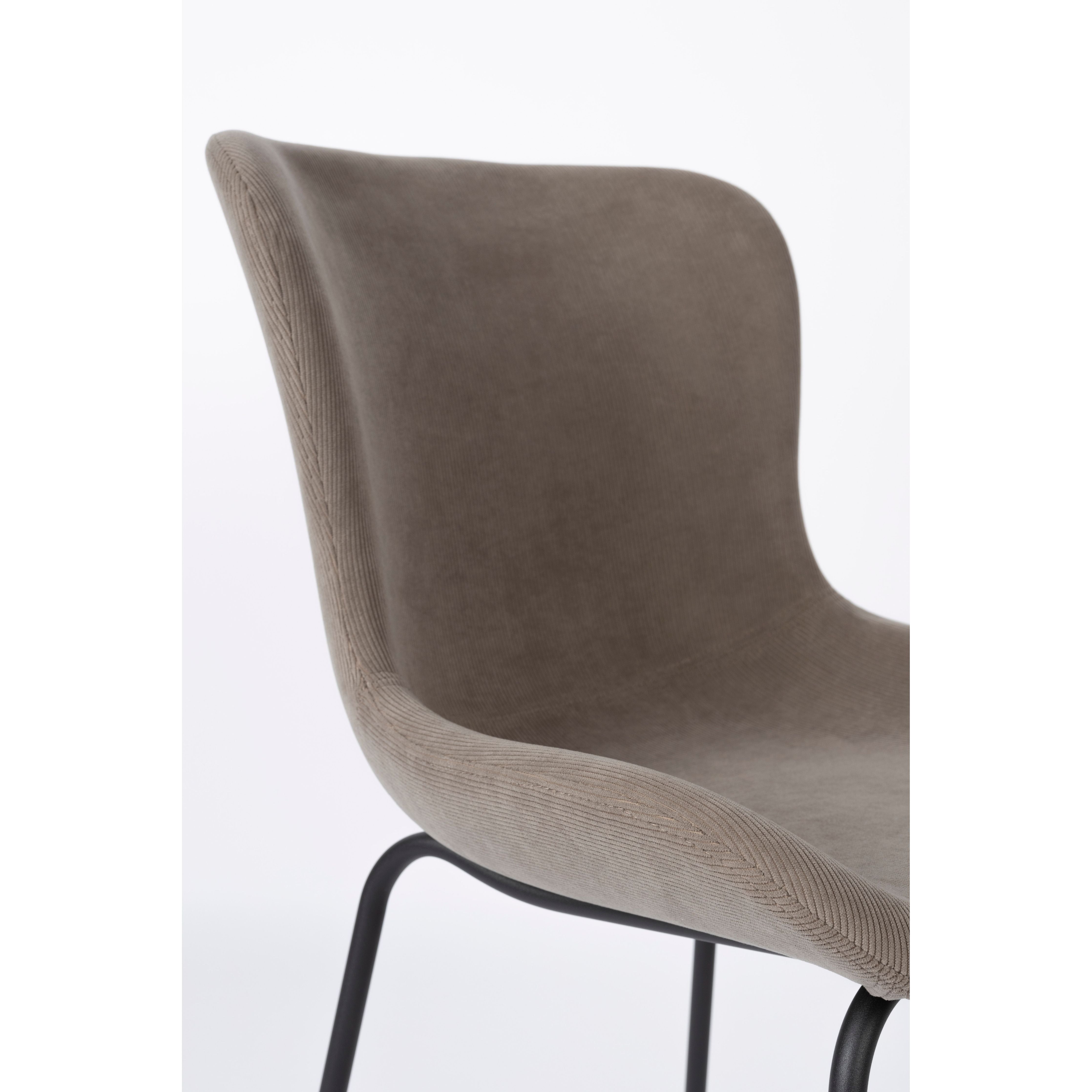 Chair junzo rib gray | 2 pieces