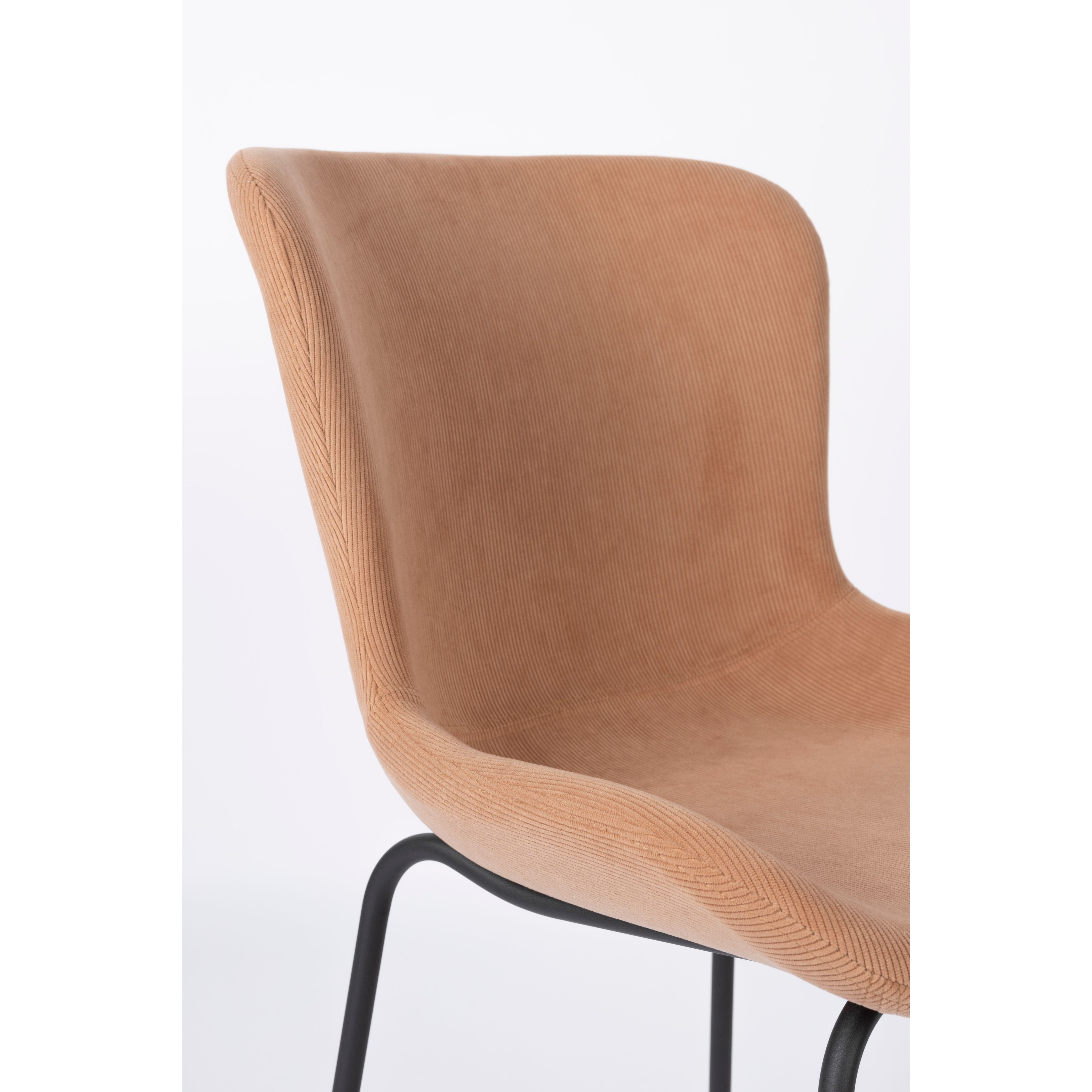 Chair junzo rib old pink | 2 pieces