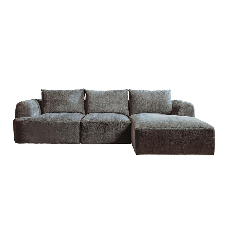 Canterbury 2 5-AL + Chaise R - Mona 464 Cement Grey