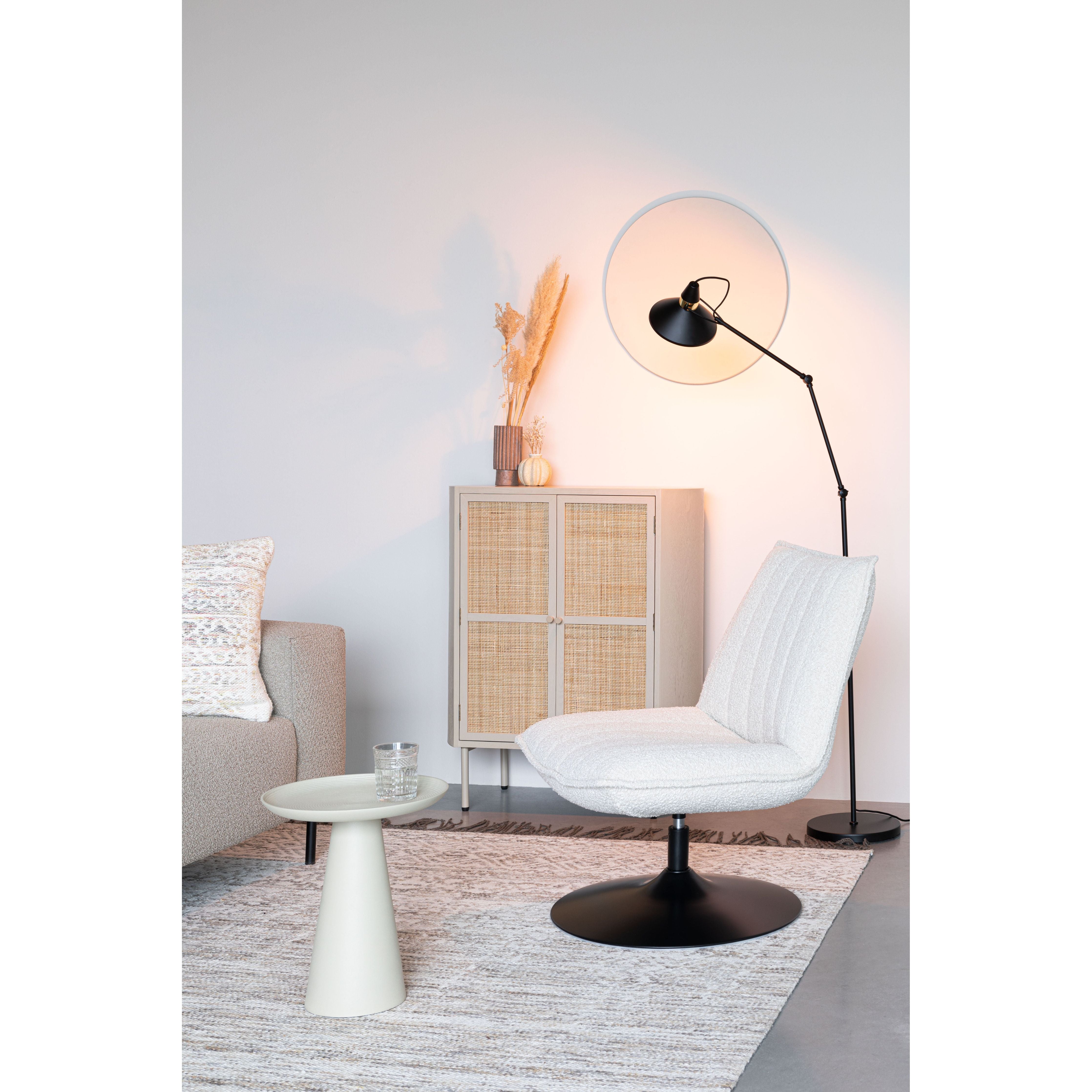 Fauteuil jax off white bouclé