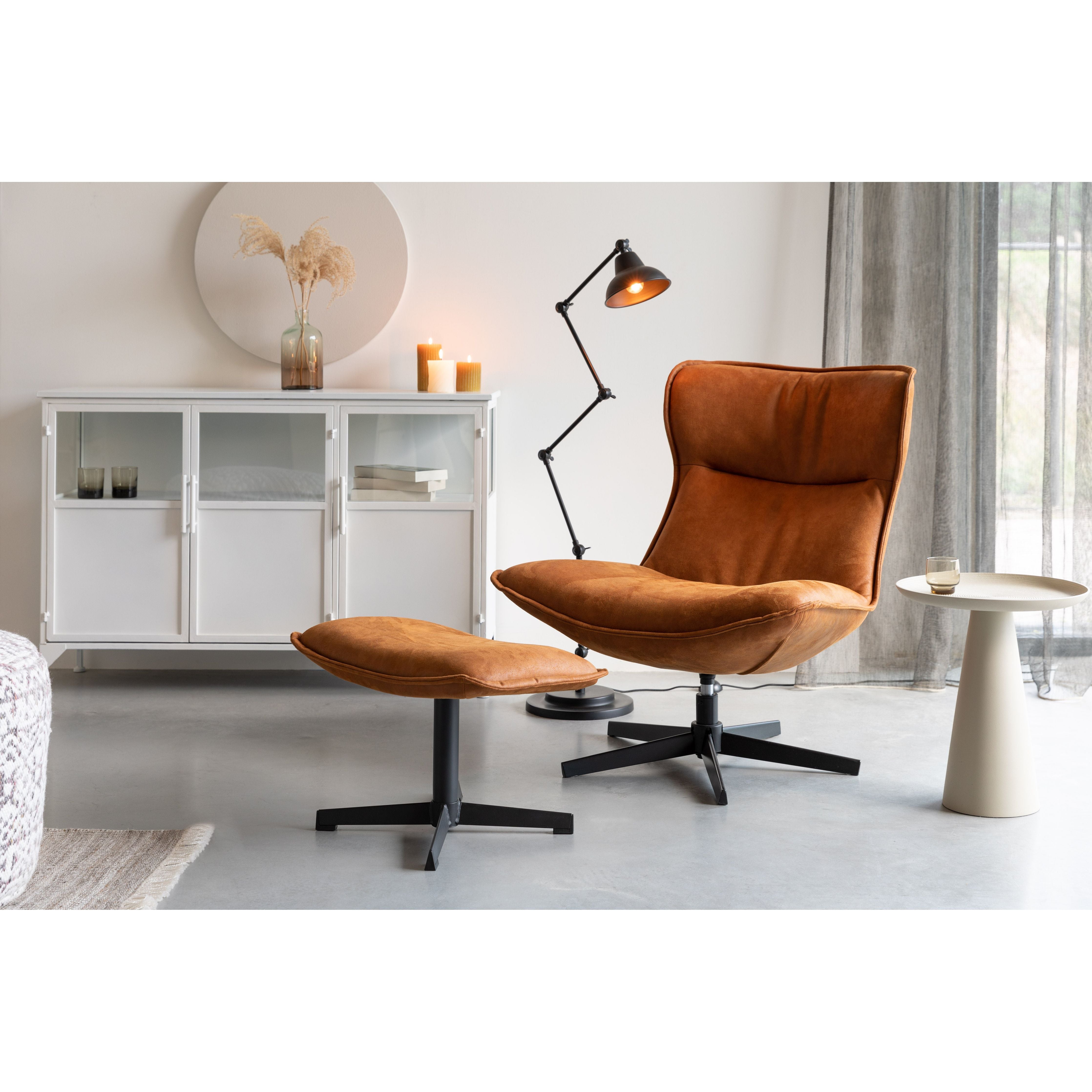 Fauteuil john cognac