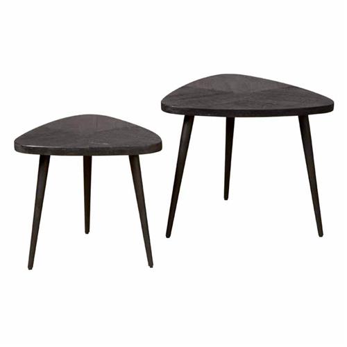 Viola Coffee Tables - set of 2 | Wood | Black | 50x50x55