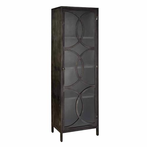 Stelvio Metal cabinet with 1 door | Metal | Black