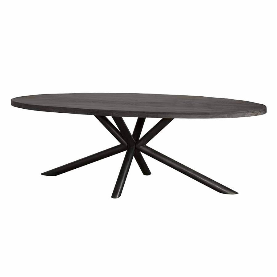 Selva Oval dining table | Mango wood | Black