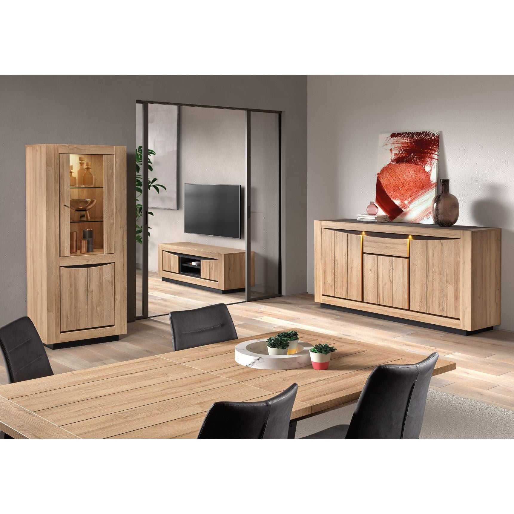 Dresser | Furniture series Fugue | Natural, gray, brown | 240x