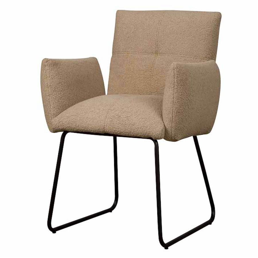 Dante Armstoel - fabric Teddy MJ83 Light brown