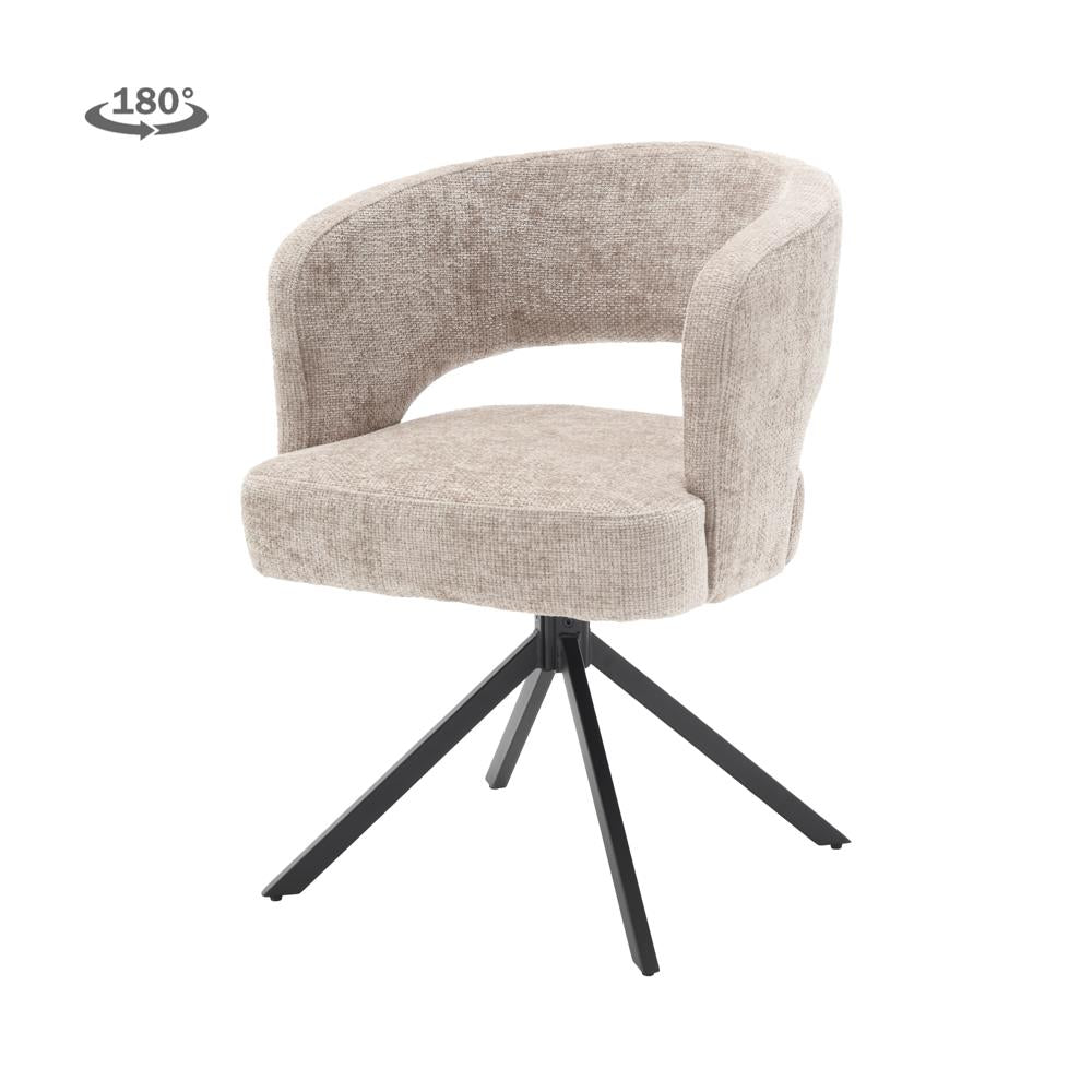 Mura Armstoel - fabric Haga 30 beige (draaibaar)