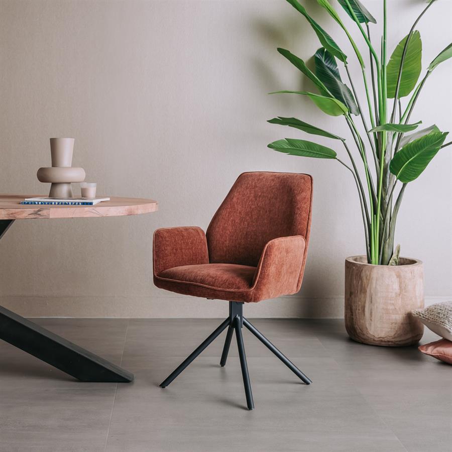 Amaro Armstoel - fabric Nature 500 Pearl copper (draaibaar)