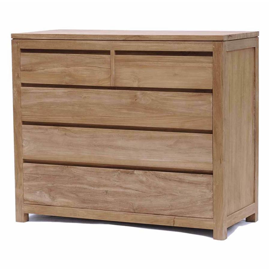 Corona Chest of drawers with 5 drawers | Teak wood | Brown