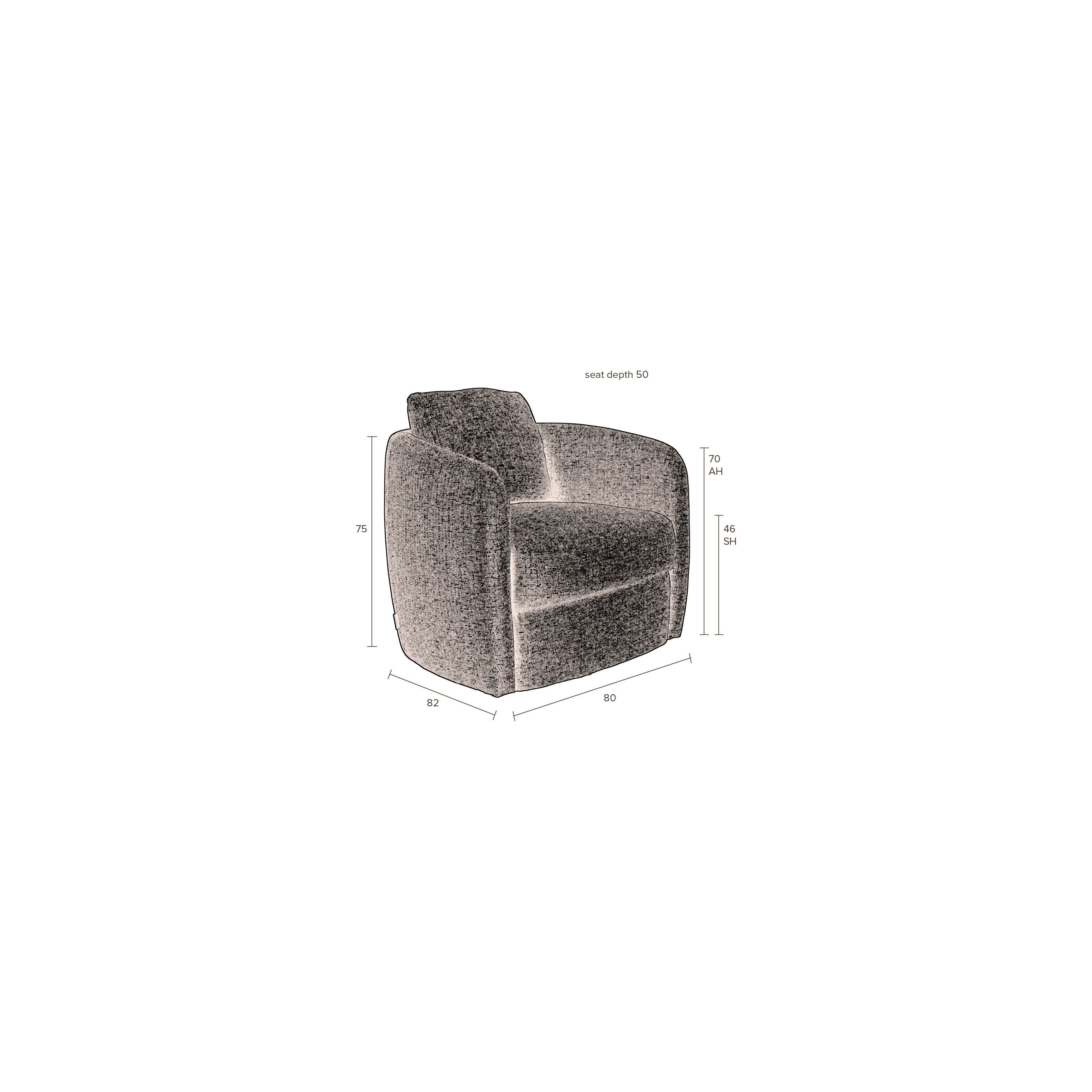 Fauteuil boho stone