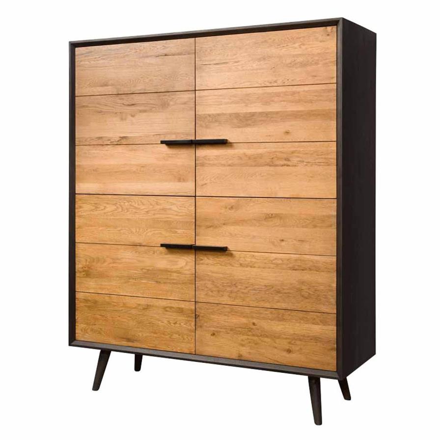 Bresso Cabinet with 4 doors | Oak wood | Brown
