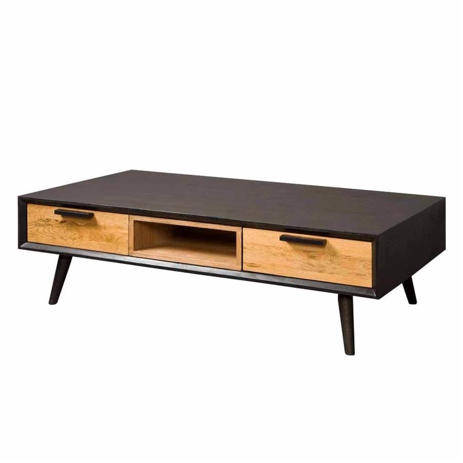 Bresso Coffee table with 4 drawers and 1 open compartment | Oak wood |