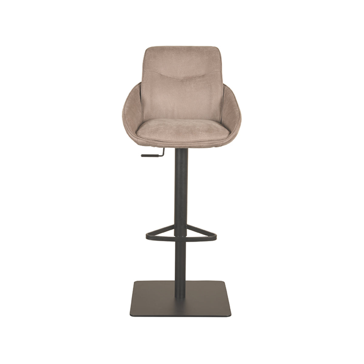LABEL51 Bar stool Beauty - Taupe - Micro Suede