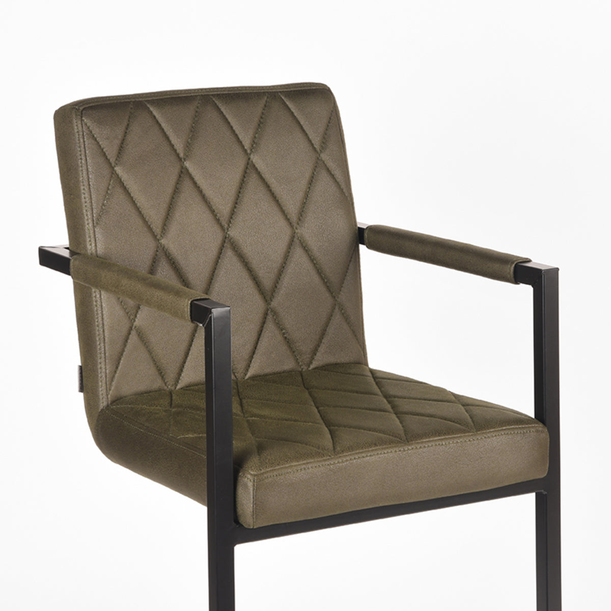 LABEL51 Bar stool Denmark - Army green - Microfiber -