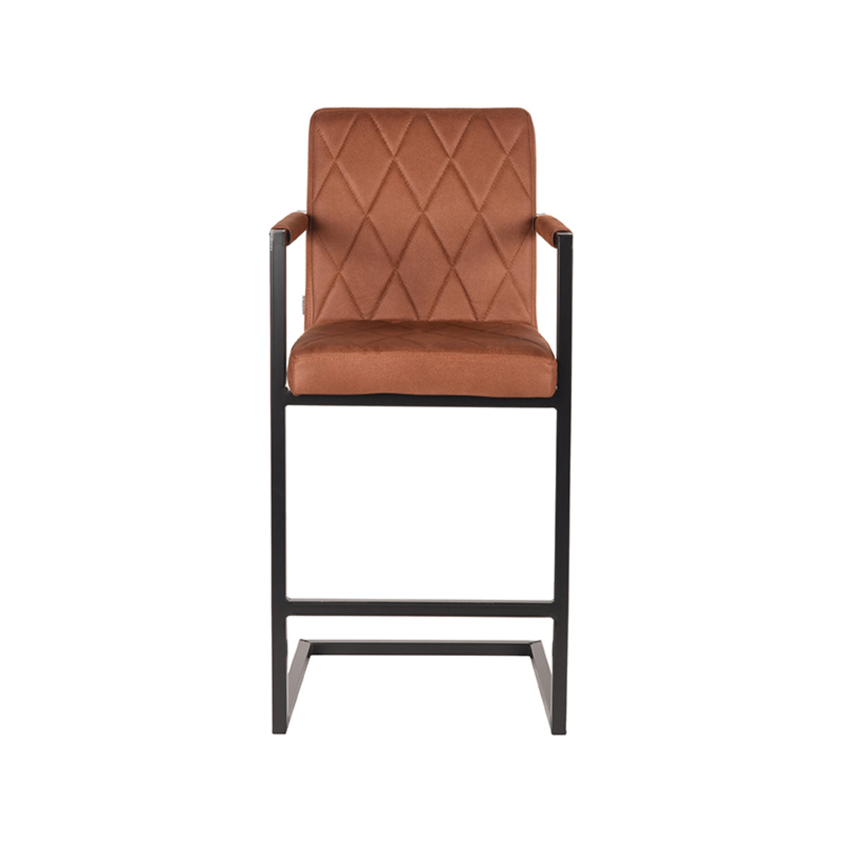 LABEL51 Bar stool Denmark - Cognac - Microfiber - Seat height 65