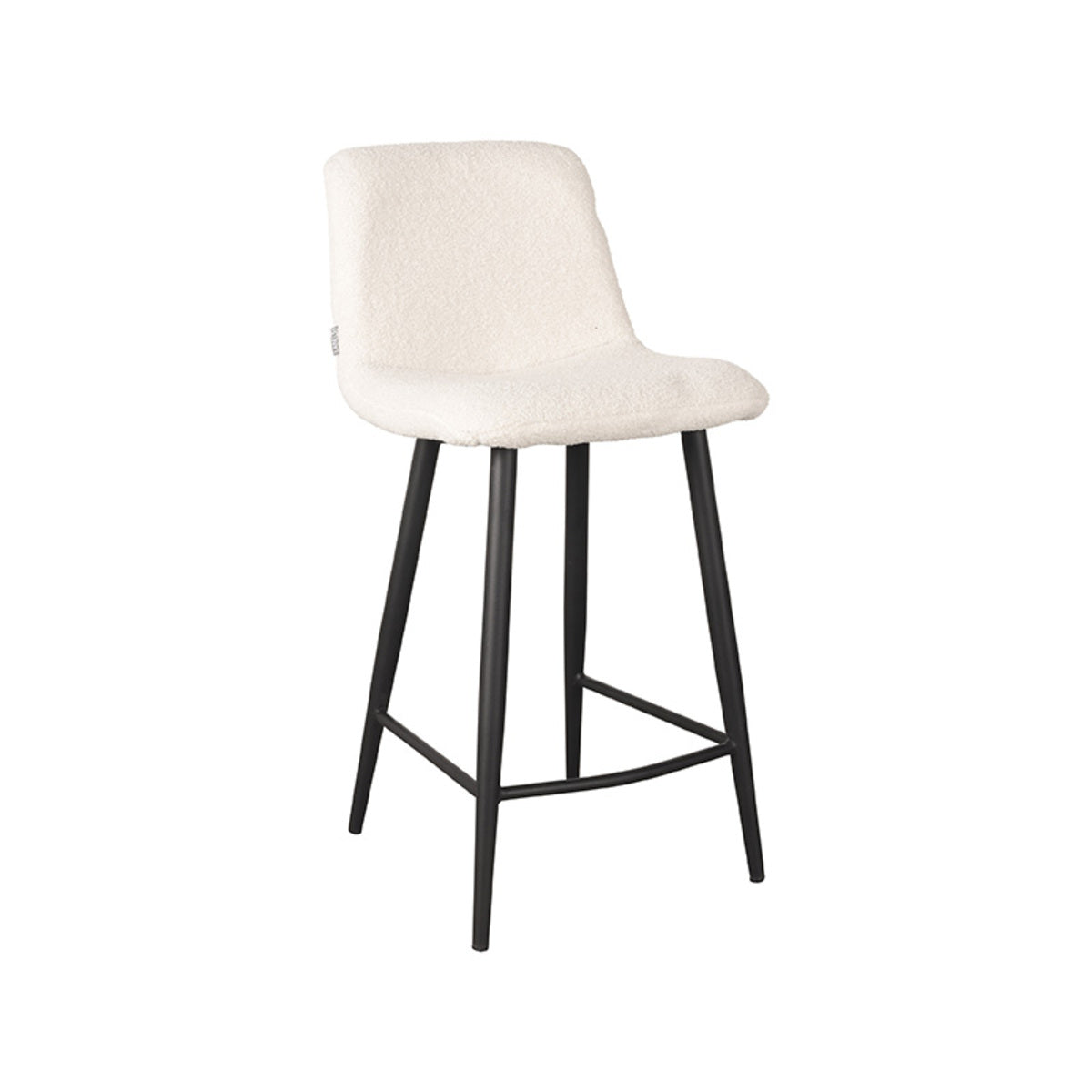 LABEL51 Bar stool Jep - Ivory - Teddy - Seat height 65 | 2 pieces