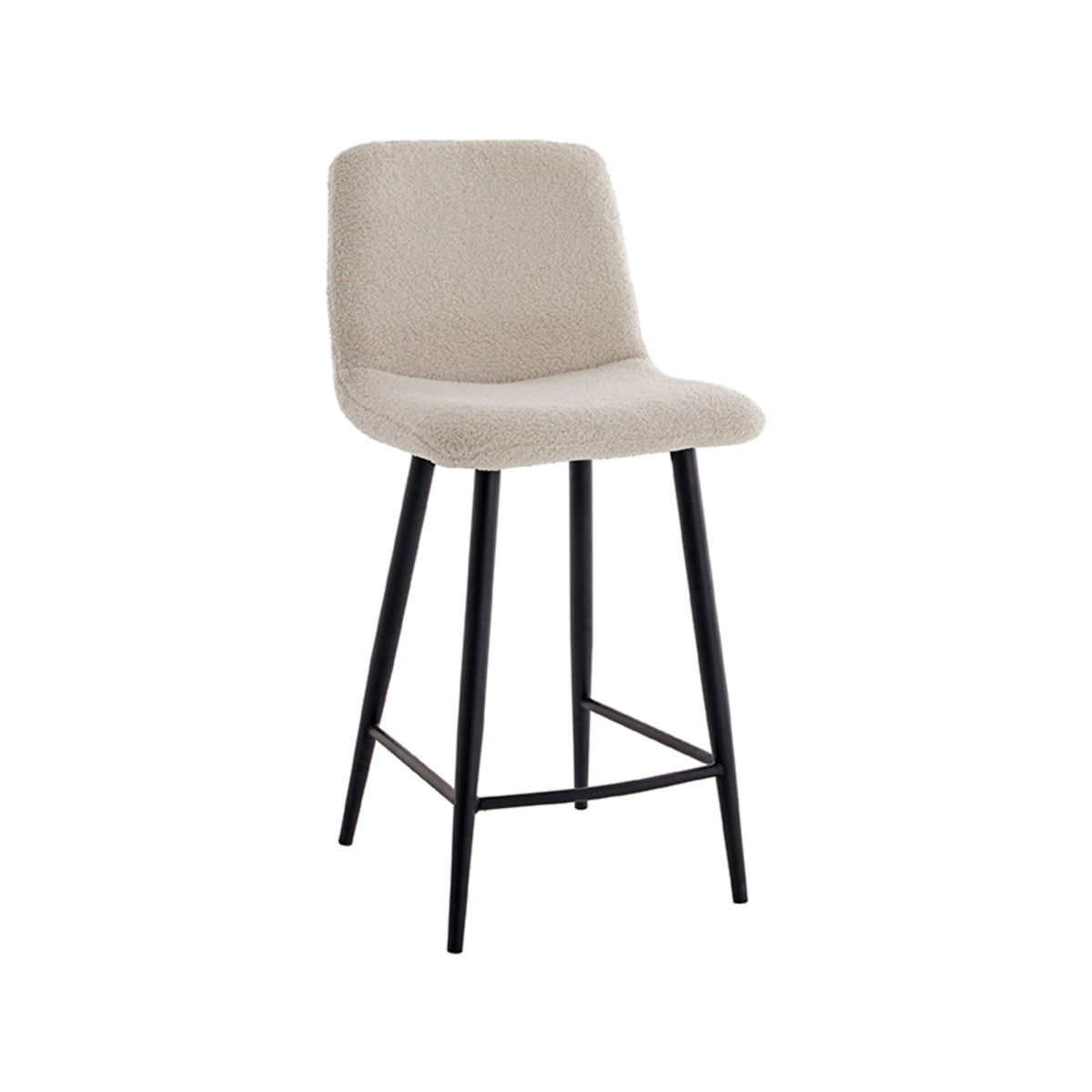 LABEL51 Bar stool Jep - Ivory - Teddy - Seat height 65 | 2 pieces