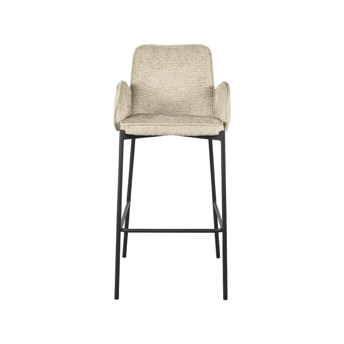 LABEL51 Bar stool Joni - Beige - Velvet - Seat height 78 cm |