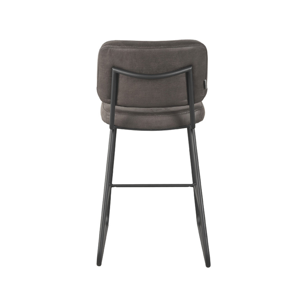 LABEL51 Bar stool Noah - Anthracite - Microfiber - Seat height 65