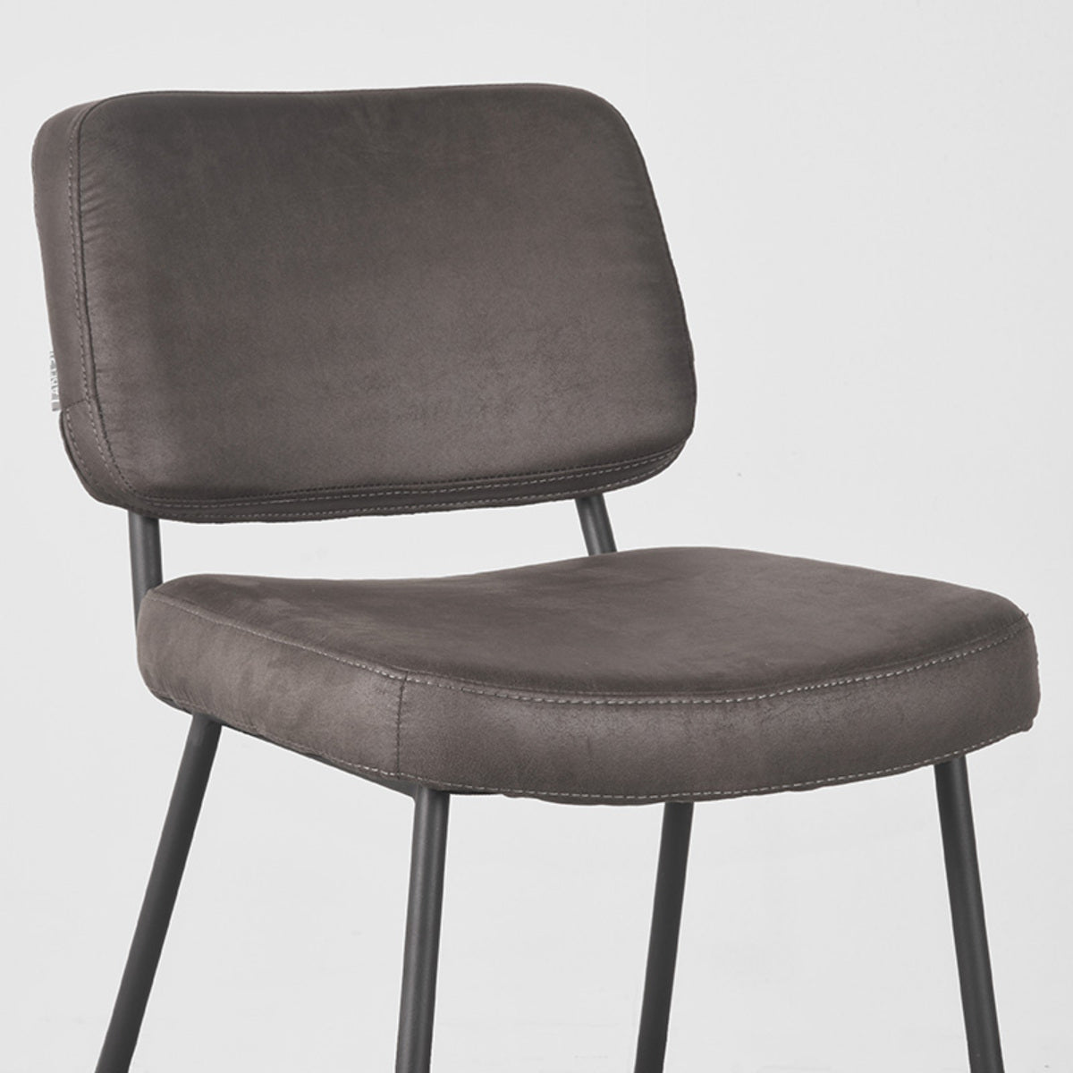 LABEL51 Bar stool Noah - Anthracite - Microfiber - Seat height 65