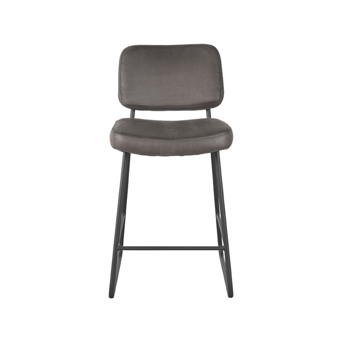 LABEL51 Bar stool Noah - Anthracite - Microfiber - Seat height 65