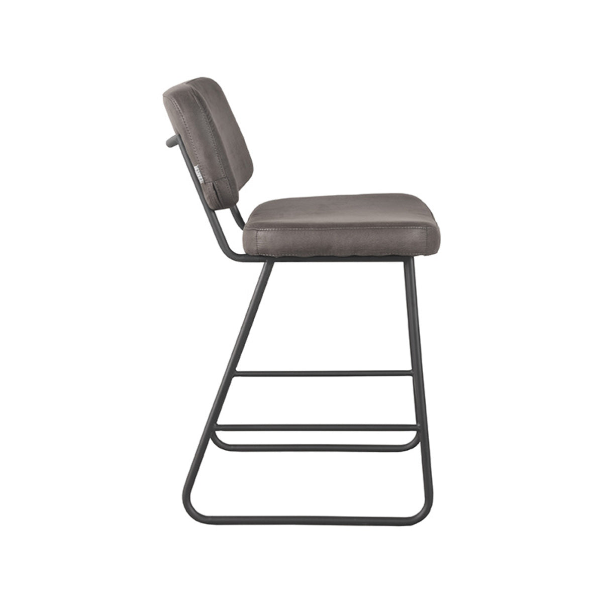 LABEL51 Bar stool Noah - Anthracite - Microfiber - Seat height 65