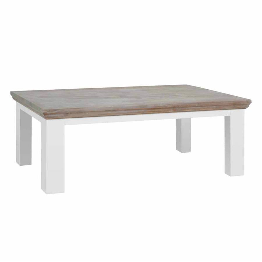 Fleur Coffee Table | Pine wood | White | 75 x 130 x 45 (h) cm