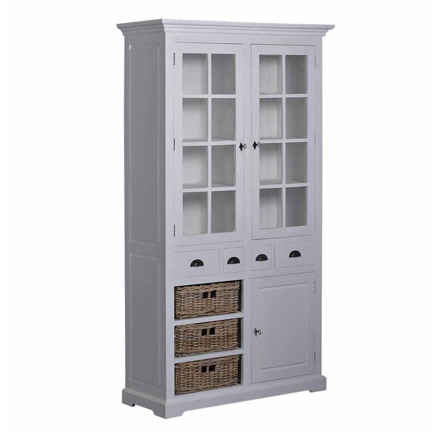 Napoli Display cabinet with 7 drawers and 3 doors | Teak