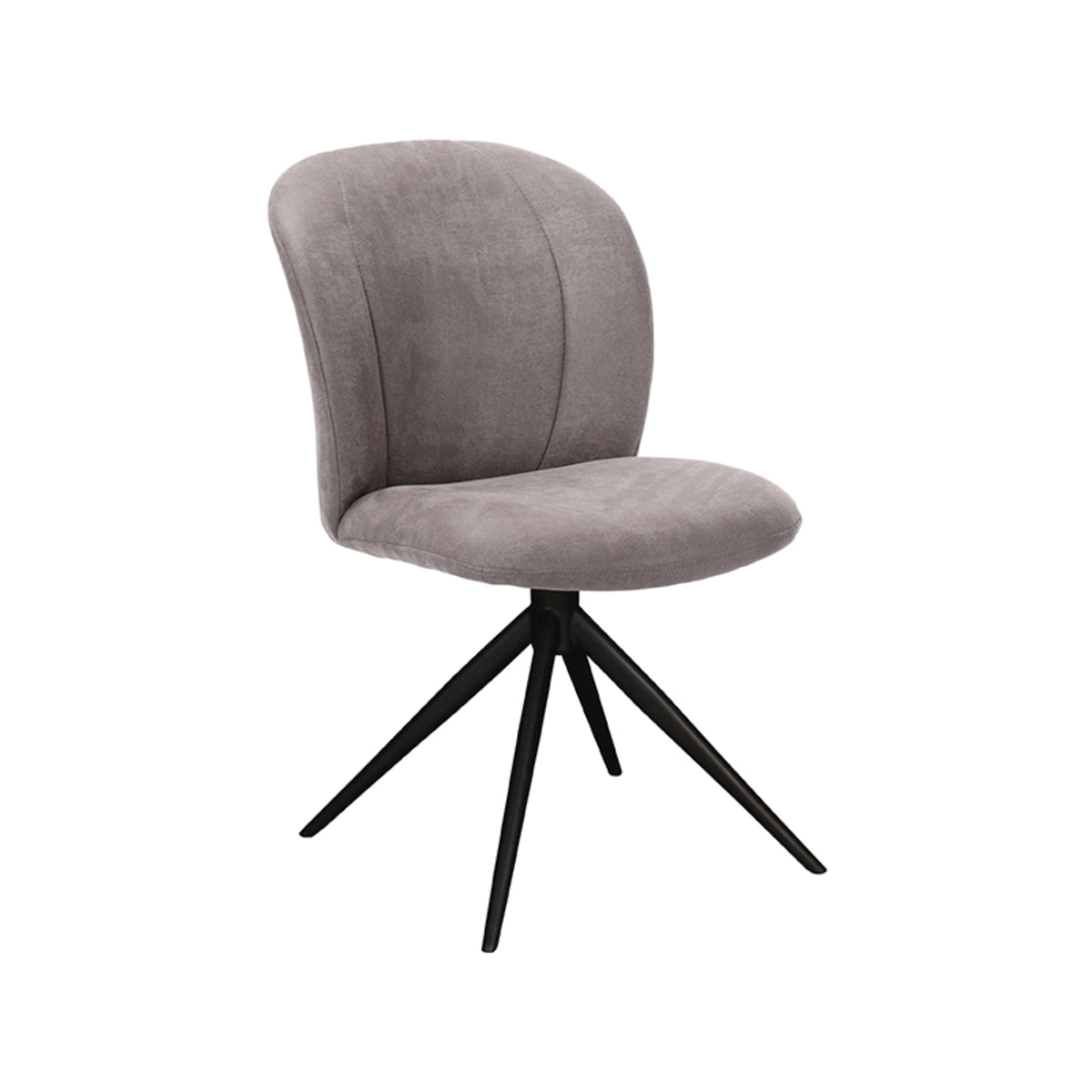 LABEL51 Dining room chair Kimo - Taupe - Micro Suede - Black