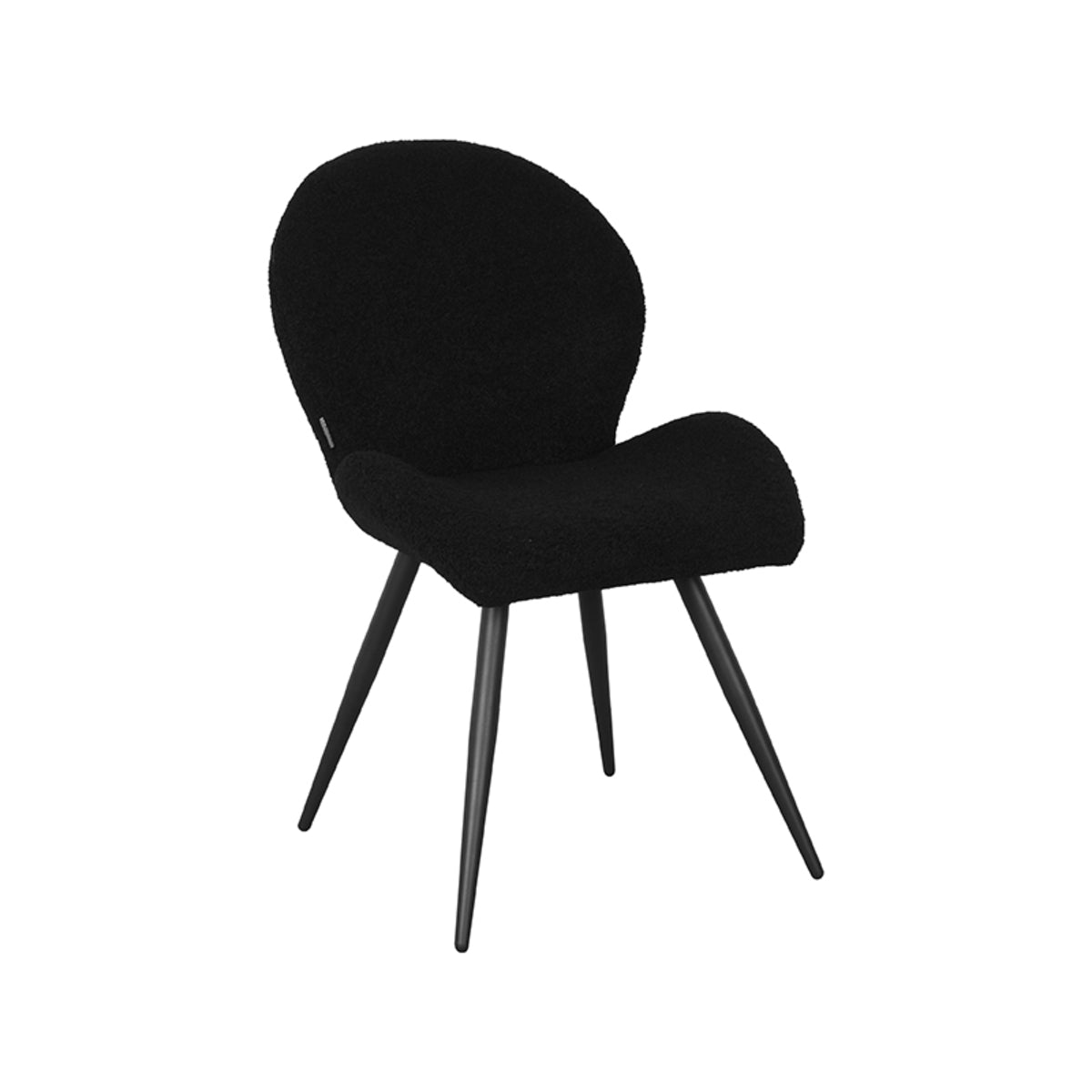 LABEL51 Dining room chair Sky - Black - Teddy | 2 pcs