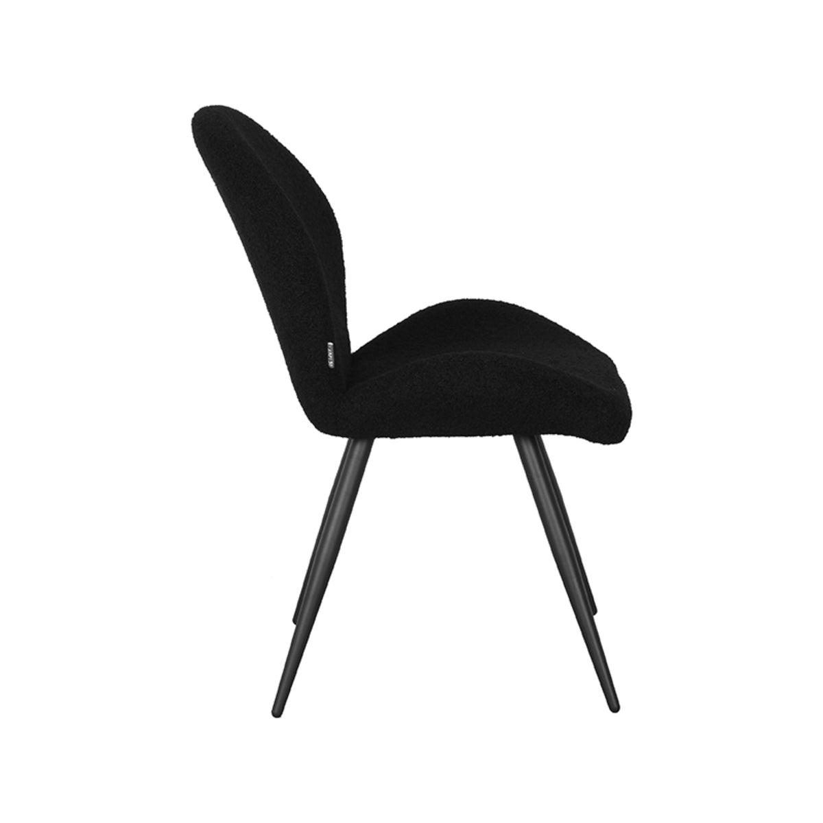 LABEL51 Dining room chair Sky - Black - Teddy | 2 pcs