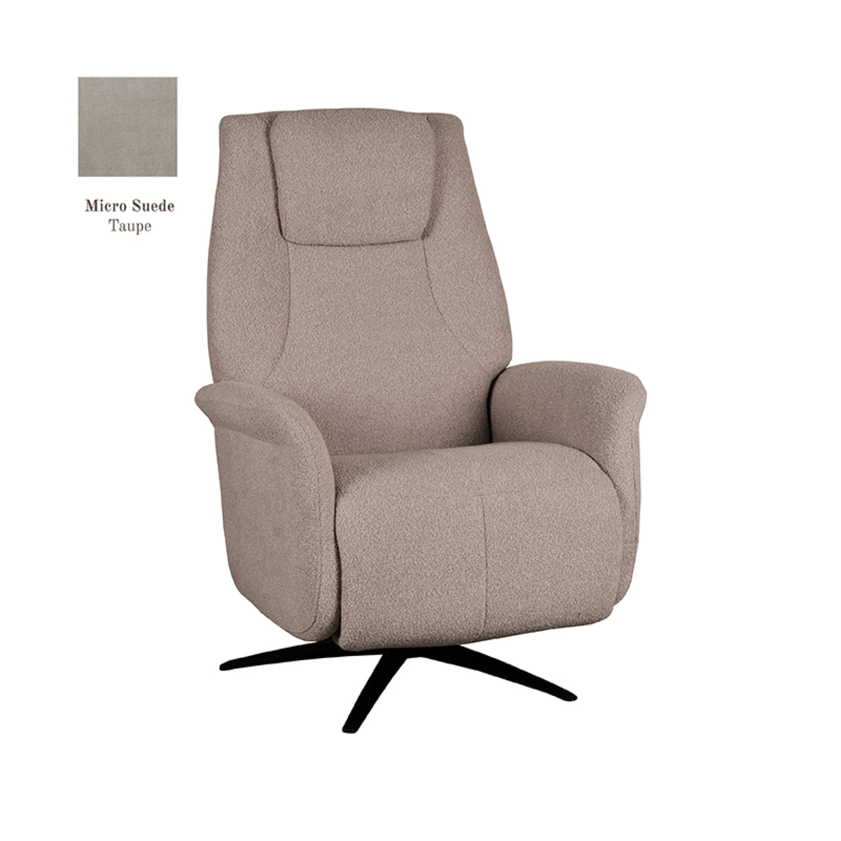 LABEL51 Fauteuil Stockholm - Taupe - Micro Suede -