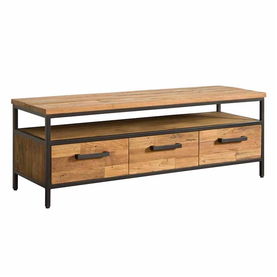 Livorno TV cabinet with 3 drawers | Teak wood (recycled) |