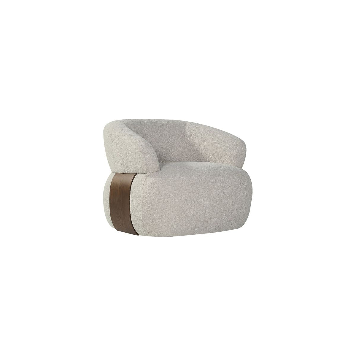 LABEL51 Fauteuil Valenza - Walnoot - Boucle - Walnoot Eiken