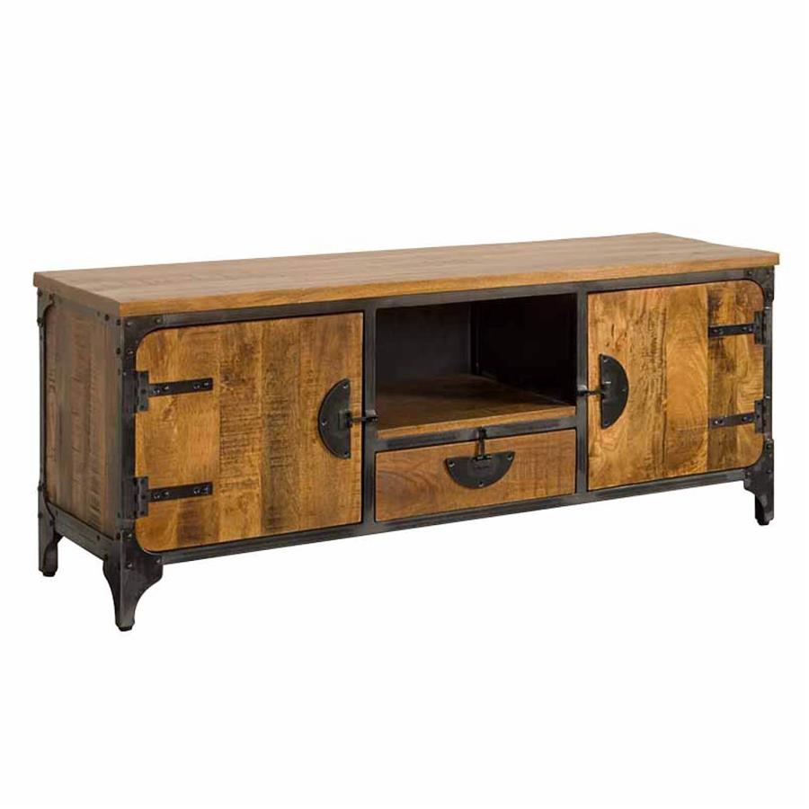 Basto Cabinet with 2 drawers and 2 doors | Mango wood | Black |