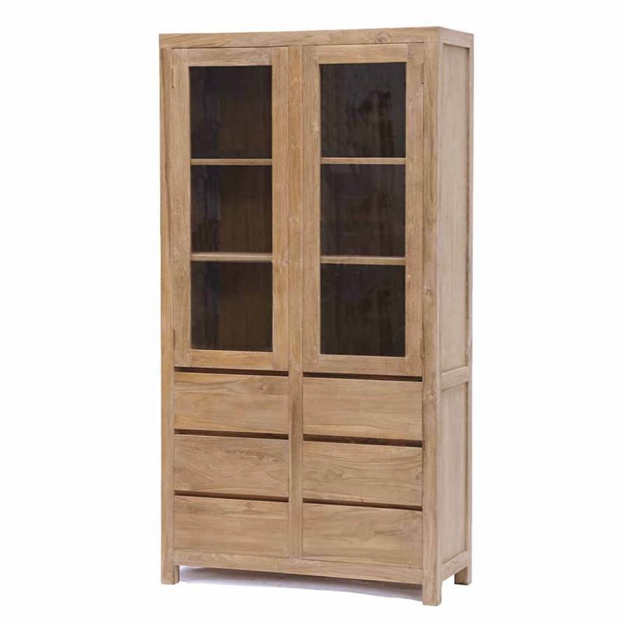 Corona Display cabinet with 2 doors | Teak wood | Brown