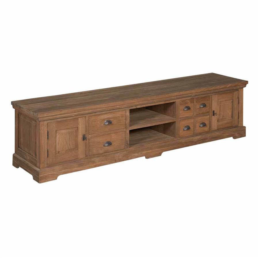Bologna TV cabinet | Teak wood (recycled) | Brown