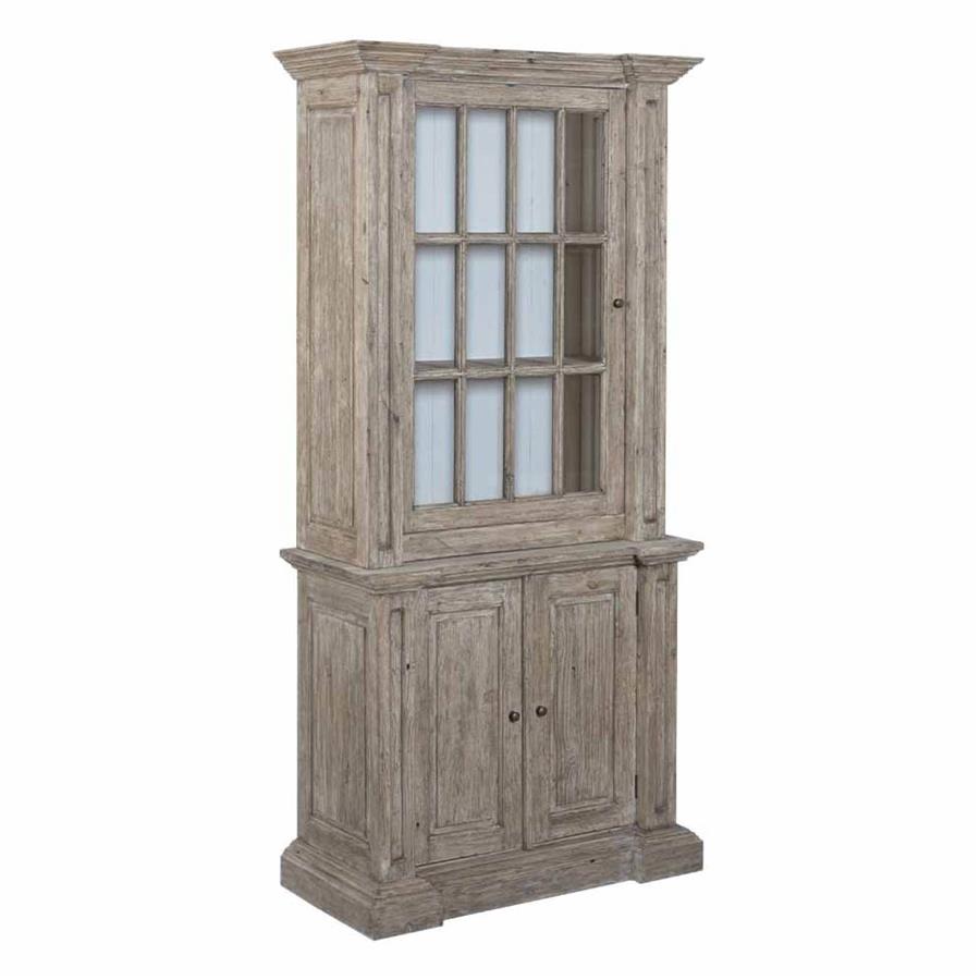 Monza Display cabinet with 3 doors | Pine wood | Whitewash