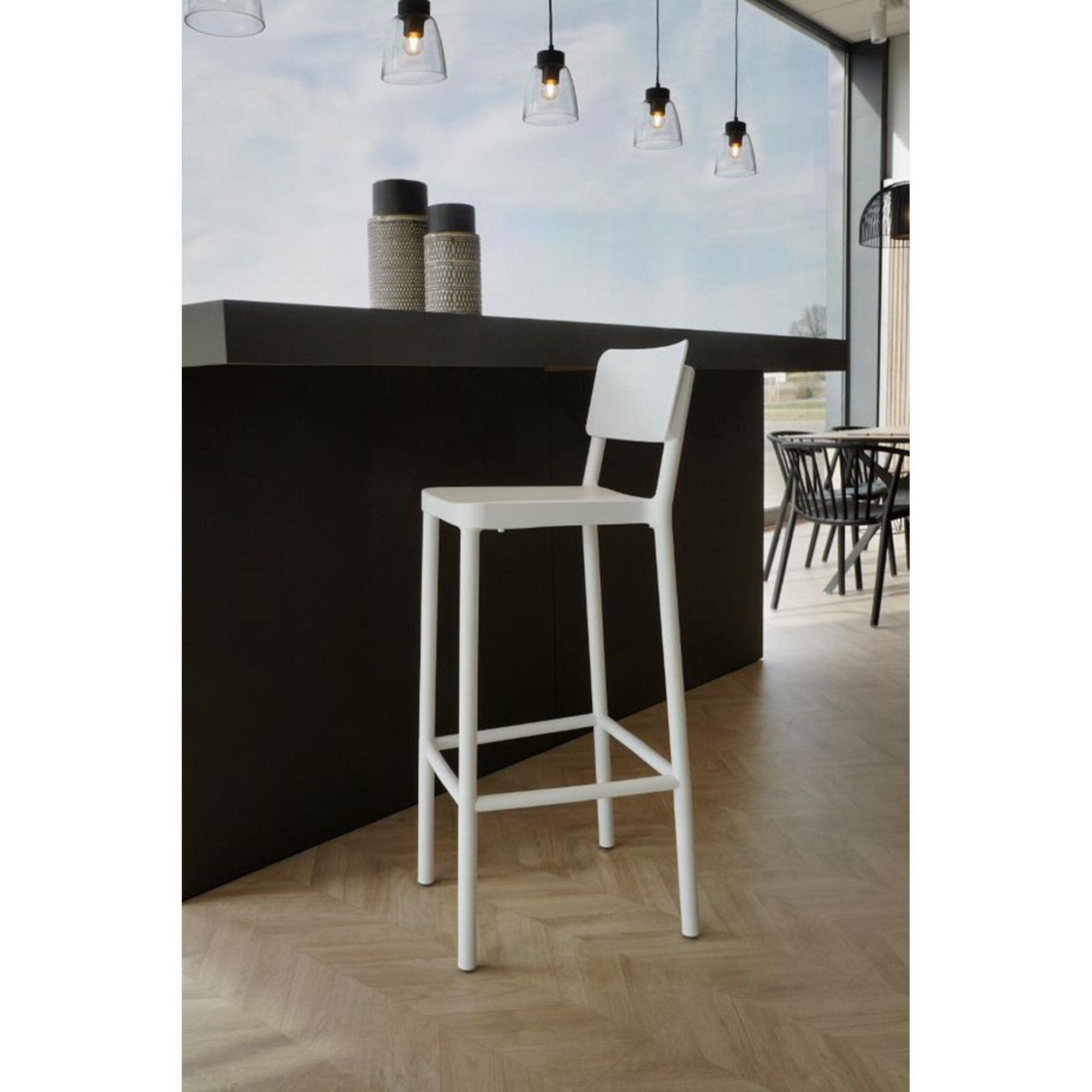Resol lisboa high stool indoors, dark gray outdoors