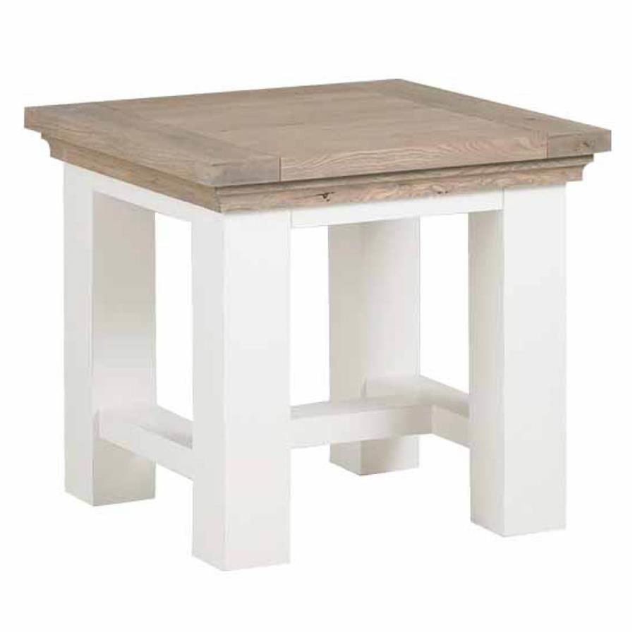 Parma Side Table | Oak and pine wood | White