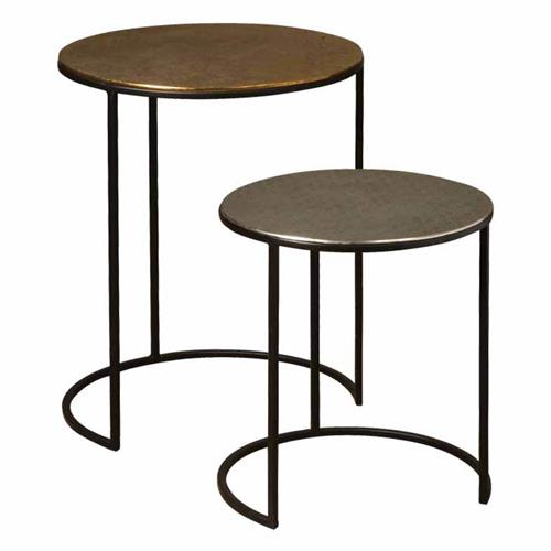 MG Collection Side tables - set of 2 | Iron | Metallic