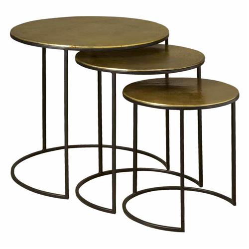 MG Collection Side tables - set of 3 | Iron | Metallic |