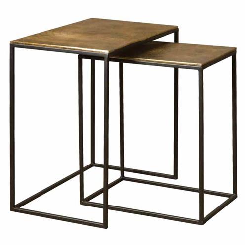 MG Collection Side tables - set of 2 | Iron | Metallic |