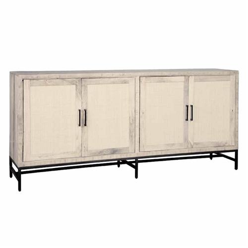Carini Sideboard with 4 doors | Wood | White | 200x45x90