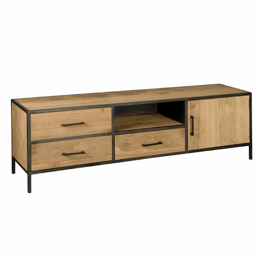 Luna TV cabinet with 3 drawers and 1 door | Veneered