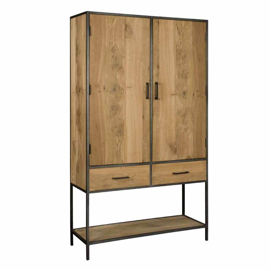 Luna Cabinet with 2 drawers and 2 doors | Veneered oak
