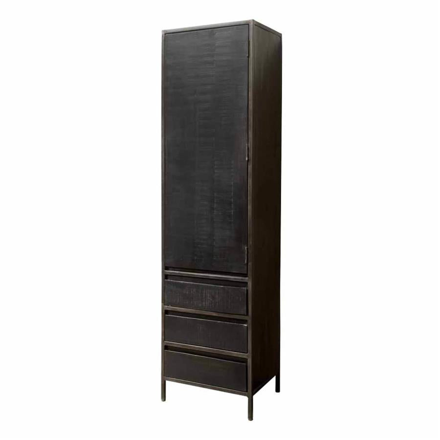 Paterno Cabinet with 3 drawers and 1 door | Mango wood | Black
