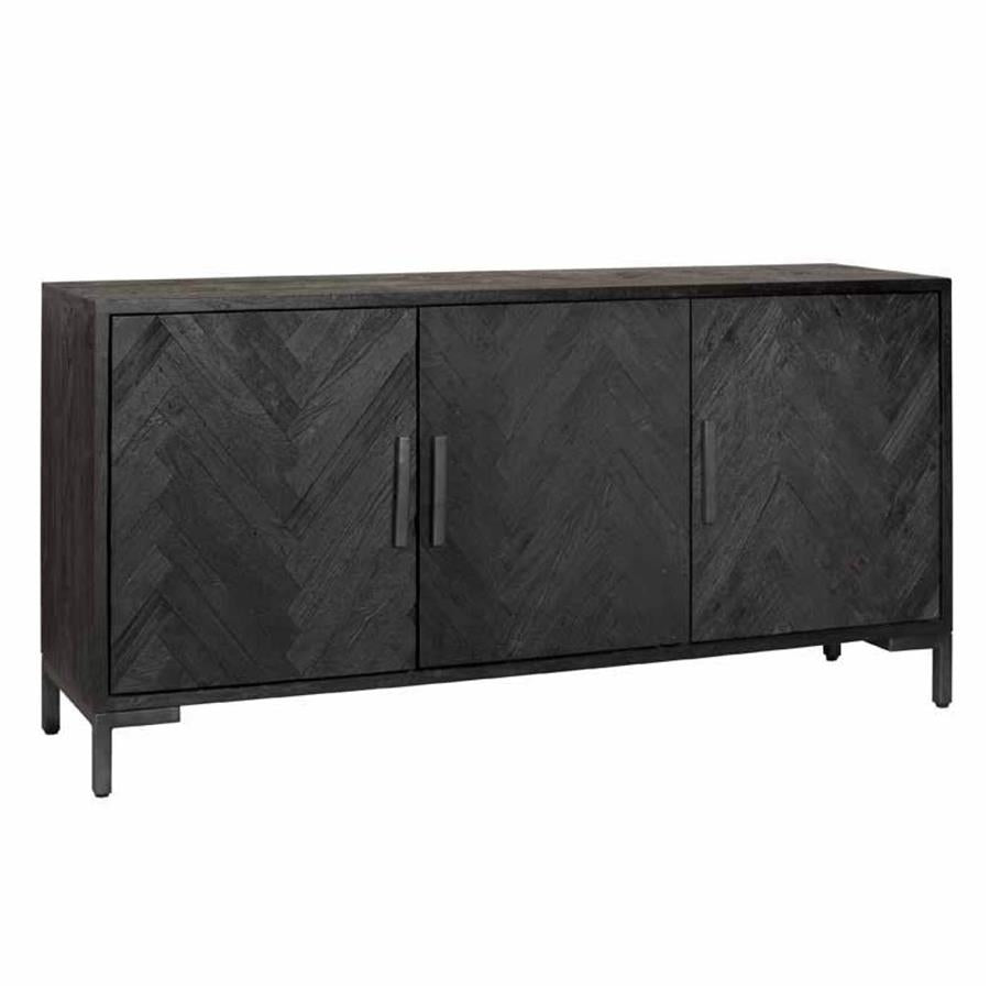Ziano Sideboard with 3 doors | Recycled wood | Black