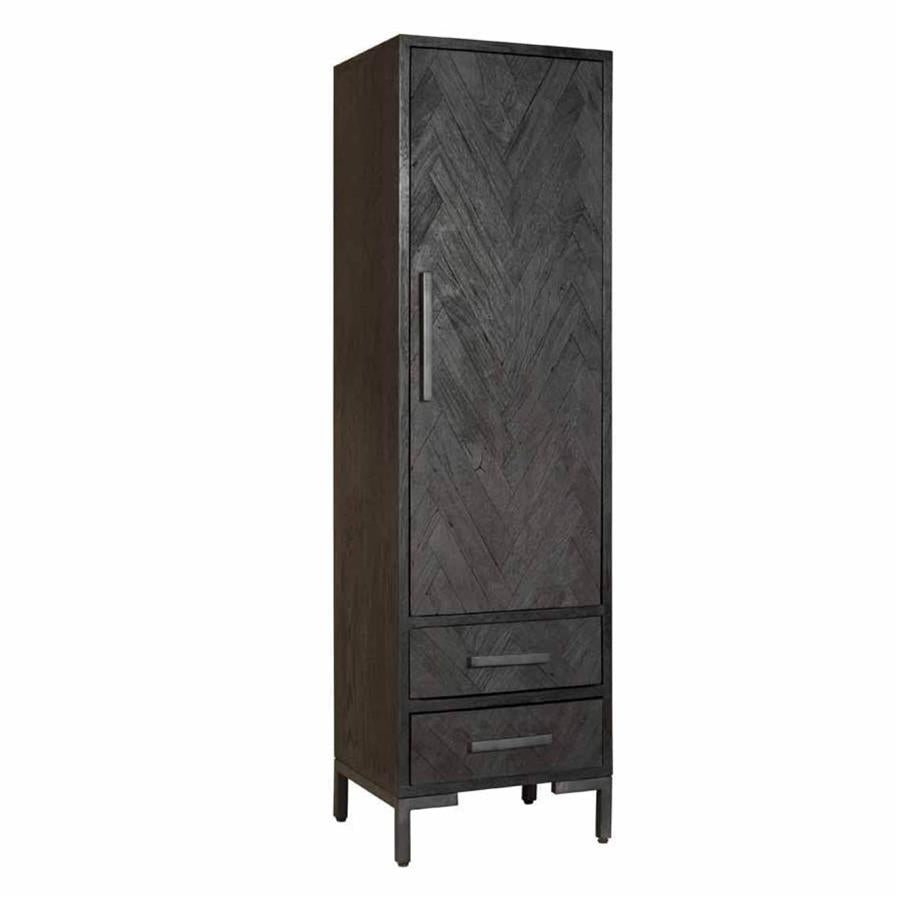 Ziano Cabinet with 2 drawers | Recycled wood | Black